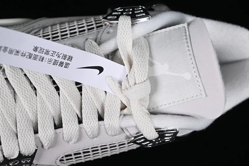All categories Air Jordan Jordan series basketball shoes Air Jordan 4 GX foreign trade version Air Jordan 4 Retro "Frozen Moments" AJ4 Joe 4 electroplated silver AQ9129-001
